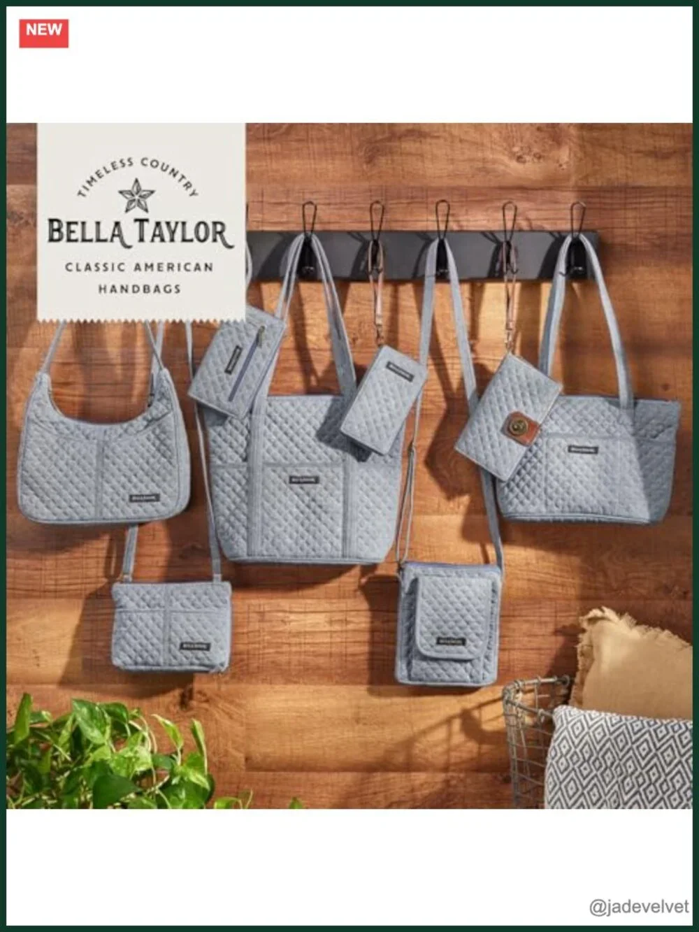 Lightweight Quilted Cotton Tote Bag with 10 Pockets
